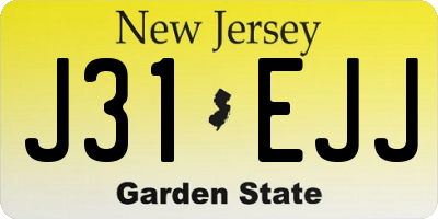 NJ license plate J31EJJ