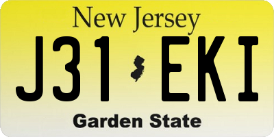 NJ license plate J31EKI