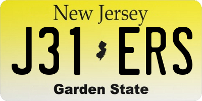 NJ license plate J31ERS