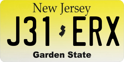 NJ license plate J31ERX