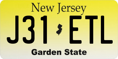 NJ license plate J31ETL