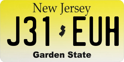 NJ license plate J31EUH