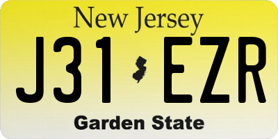 NJ license plate J31EZR