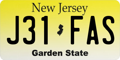 NJ license plate J31FAS
