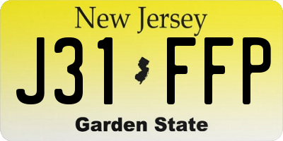 NJ license plate J31FFP
