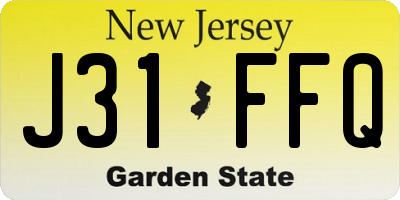 NJ license plate J31FFQ