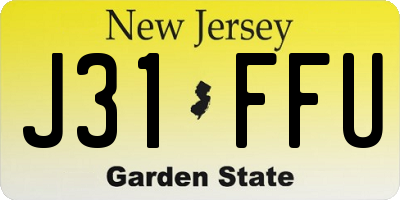 NJ license plate J31FFU