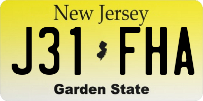 NJ license plate J31FHA