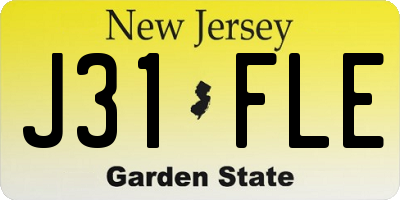 NJ license plate J31FLE