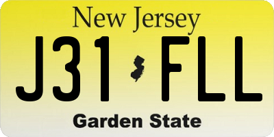 NJ license plate J31FLL