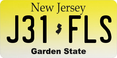 NJ license plate J31FLS