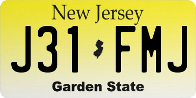 NJ license plate J31FMJ