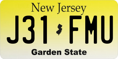 NJ license plate J31FMU