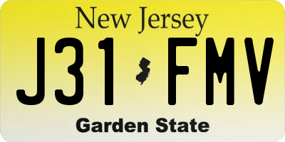 NJ license plate J31FMV