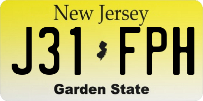 NJ license plate J31FPH