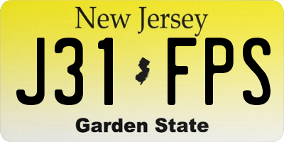 NJ license plate J31FPS