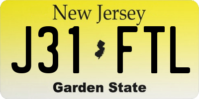 NJ license plate J31FTL