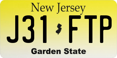 NJ license plate J31FTP