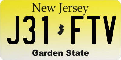 NJ license plate J31FTV