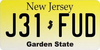 NJ license plate J31FUD