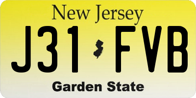 NJ license plate J31FVB