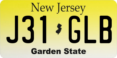NJ license plate J31GLB