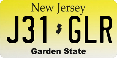 NJ license plate J31GLR