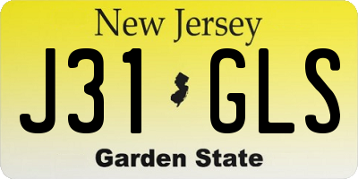 NJ license plate J31GLS