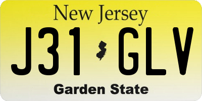 NJ license plate J31GLV