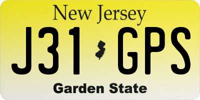 NJ license plate J31GPS