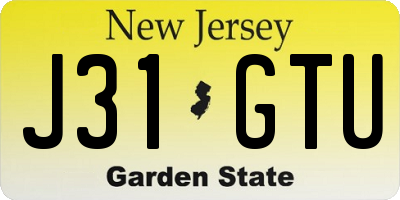 NJ license plate J31GTU