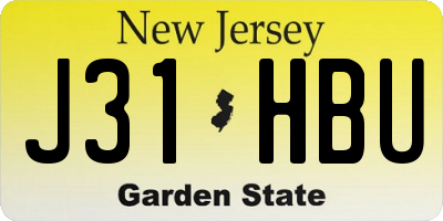 NJ license plate J31HBU