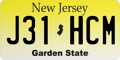 NJ license plate J31HCM