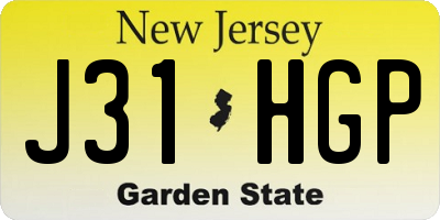 NJ license plate J31HGP