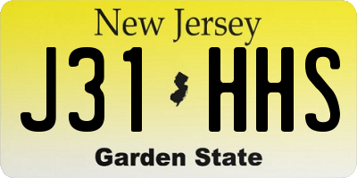 NJ license plate J31HHS