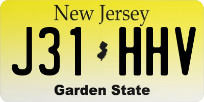 NJ license plate J31HHV