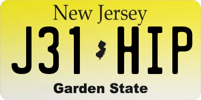 NJ license plate J31HIP