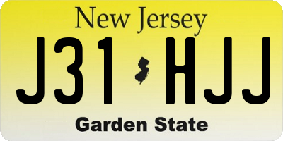 NJ license plate J31HJJ
