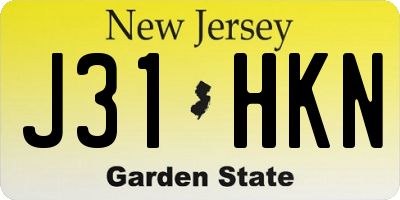 NJ license plate J31HKN