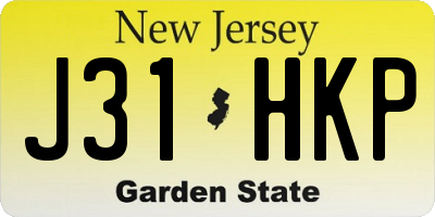 NJ license plate J31HKP