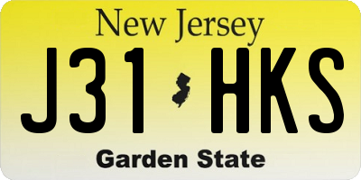 NJ license plate J31HKS