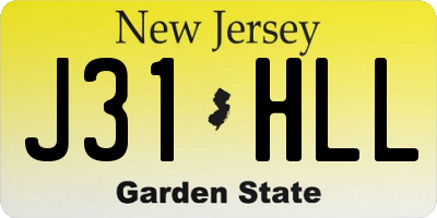NJ license plate J31HLL