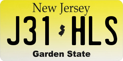 NJ license plate J31HLS