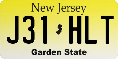 NJ license plate J31HLT