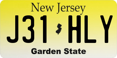 NJ license plate J31HLY