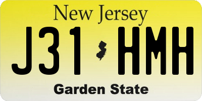 NJ license plate J31HMH