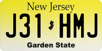 NJ license plate J31HMJ