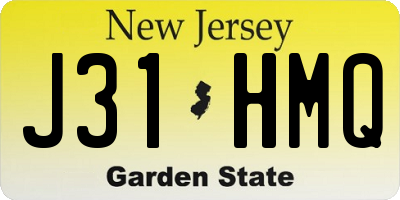 NJ license plate J31HMQ