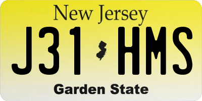 NJ license plate J31HMS