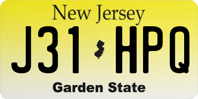 NJ license plate J31HPQ